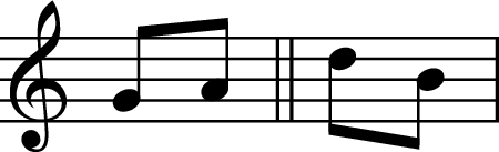 
X:1
K:C
M:none
L:1/8
GA || dB |
