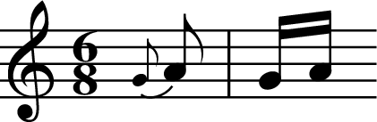 
X:5
R:jig
M:6/8
L:1/8
K:C
{G}A | G/A/
