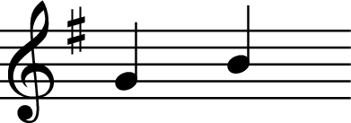 
X:1
L:1/4
M:none
K:G
GB
