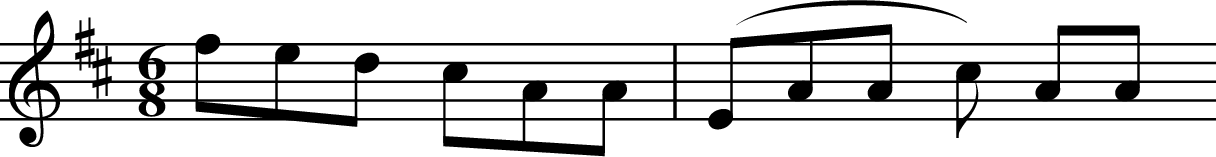 
X: 1
R:jig
M:6/8
L:1/8
K: Amix
fed cAA | (EAA c) AA
