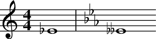 
X:3
M:4/4
L:1/2
K:C
_E2 | [K:Eb] __E2
